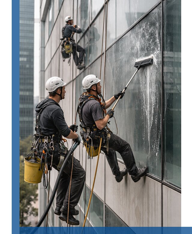 Профессиональная высотная мойка фасадов зданий в Анапе