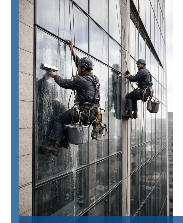 Профессиональная мойка стеклянных фасадов зданий в Анапе