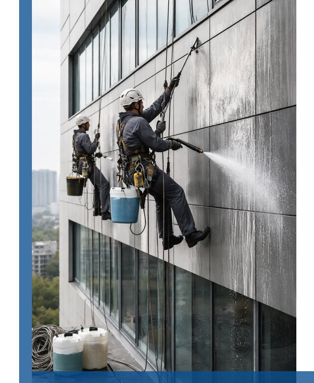 Профессиональная мойка вентилируемых фасадов в Анапе