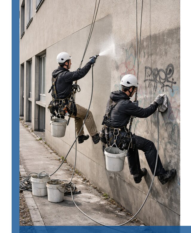 Антиграффити покрытие фасада с защитой от надписей в Анапе