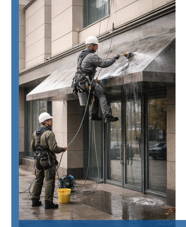 Профессиональная мойка козырьков и навесов в Анапе