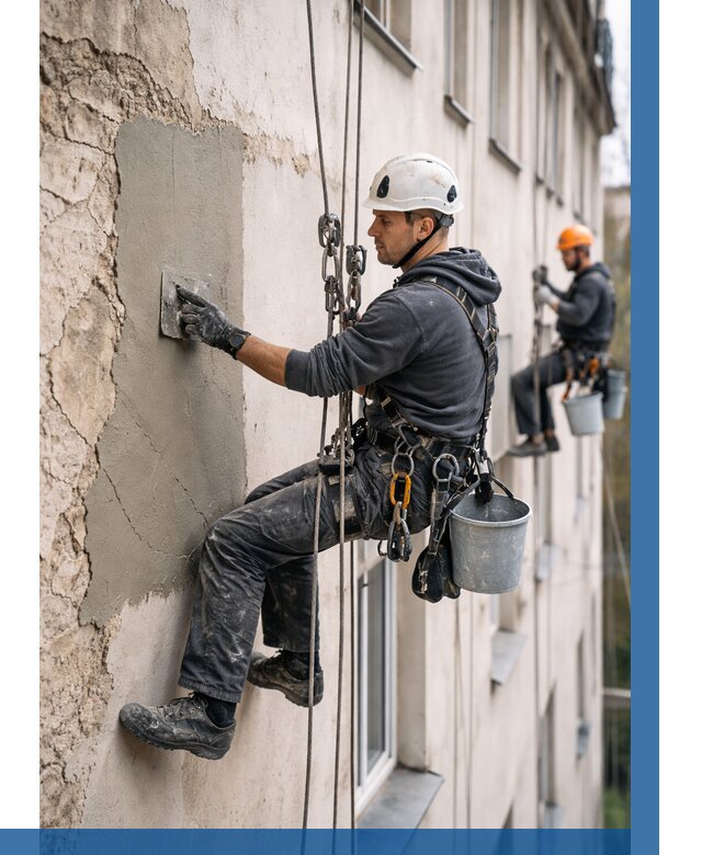 Восстановление штукатурки фасада в Анапе от 1246 р. | ВЫСОТНИК-Нпа