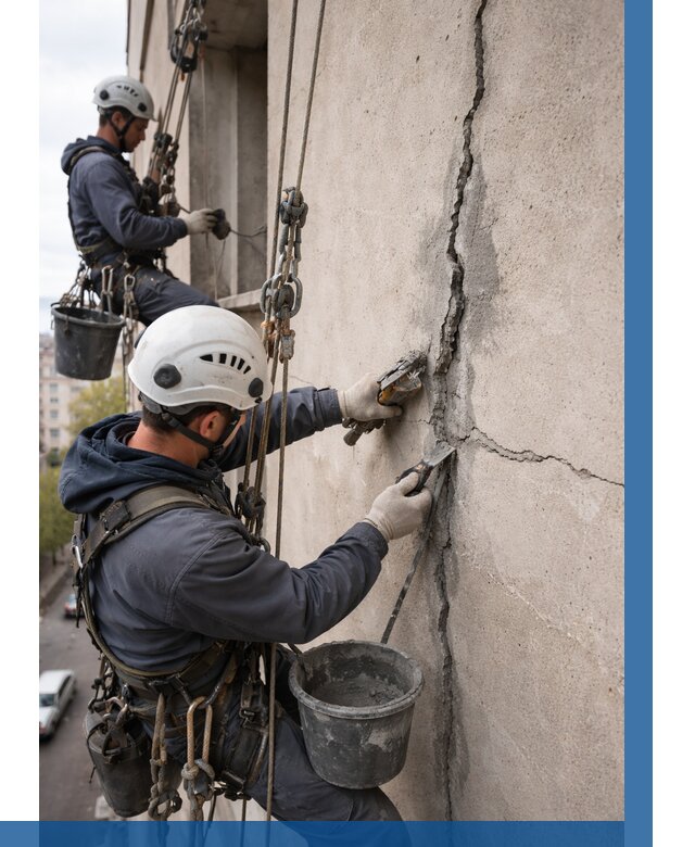 Заделка трещин на фасаде в Анапе от 935 р. | ВЫСОТНИК-Нпа