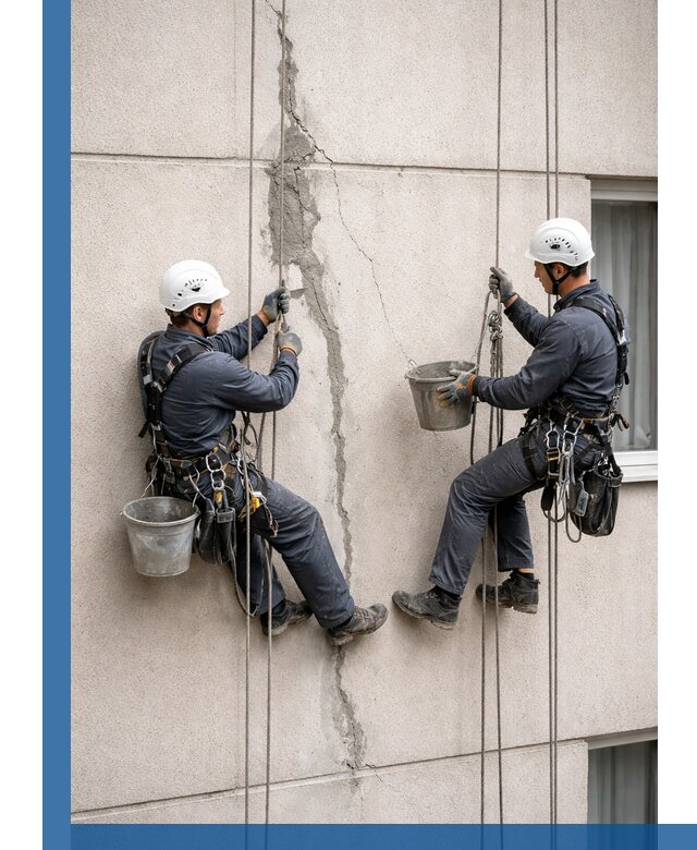 Заделка трещин на фасаде в Анапе с гарантийным ремонтом