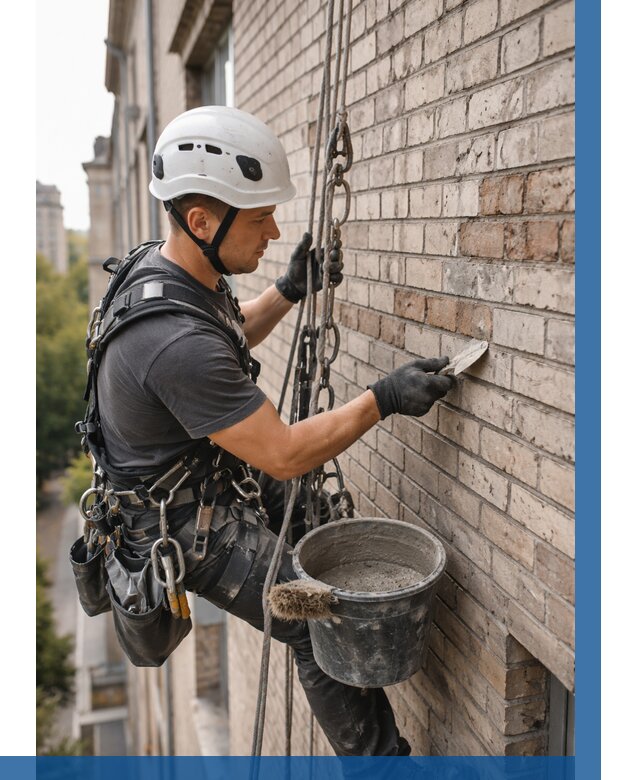 Ремонт кирпичной кладки фасада в Анапе от 1869 р. | ВЫСОТНИК-Нпа