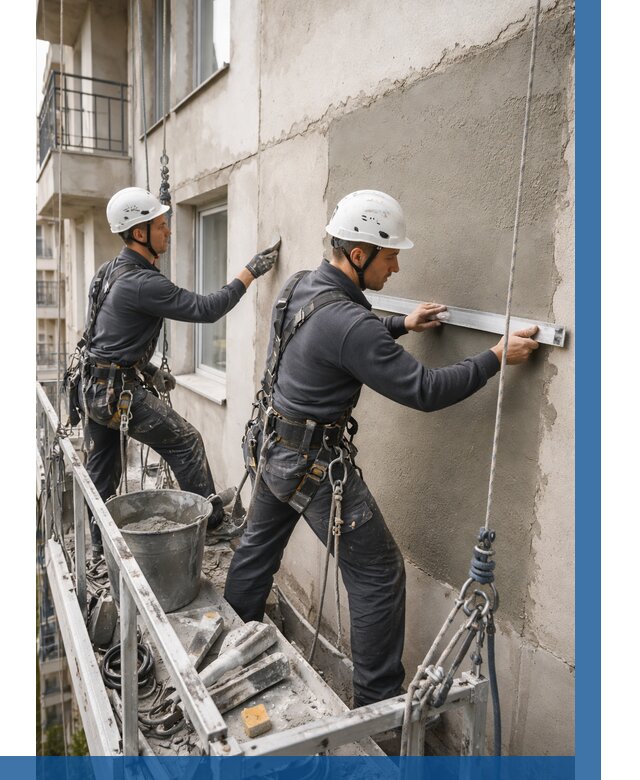 Штукатурка фасада на высоте в Анапе от 935 р. | ВЫСОТНИК-Нпа