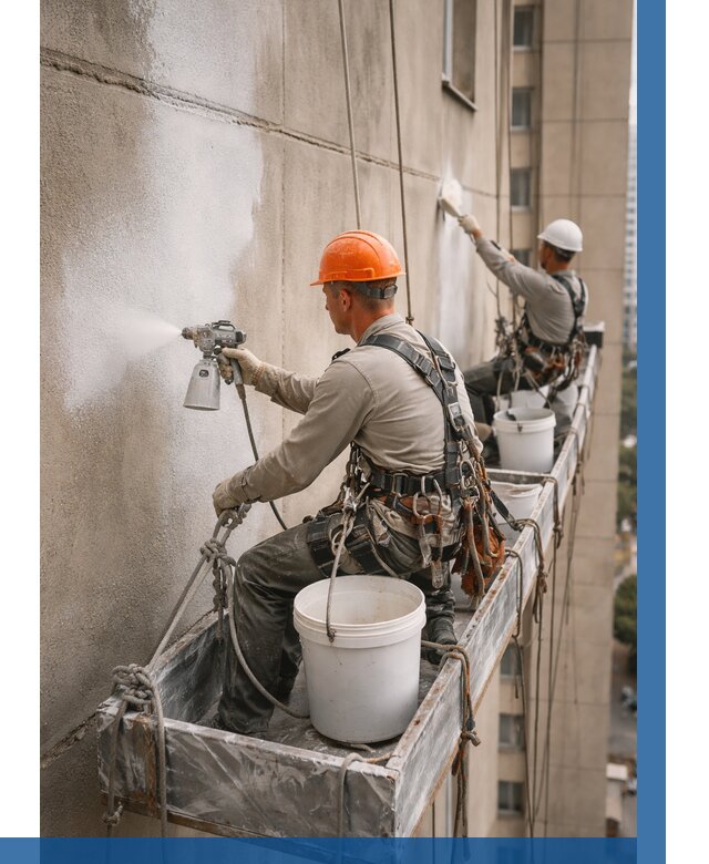 Грунтовка фасада на высоте в Анапе от 125 р. | ВЫСОТНИК-Нпа