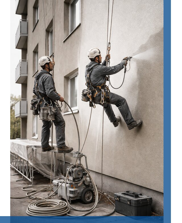 Безвоздушная покраска фасада в Анапе от 228 р/м² | ВЫСОТНИК-Нпа