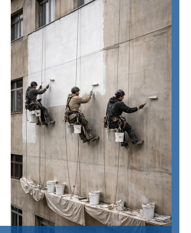 Покраска бетонного фасада в Анапе от 363 р за м2 | ВЫСОТНИК-Нпа