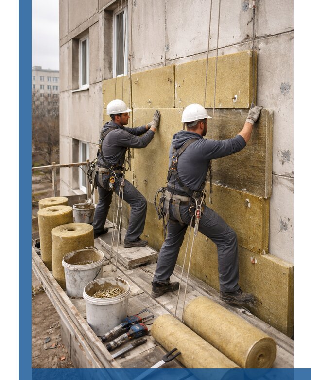 Утепление фасада минватой в Анапе под ключ с гарантией