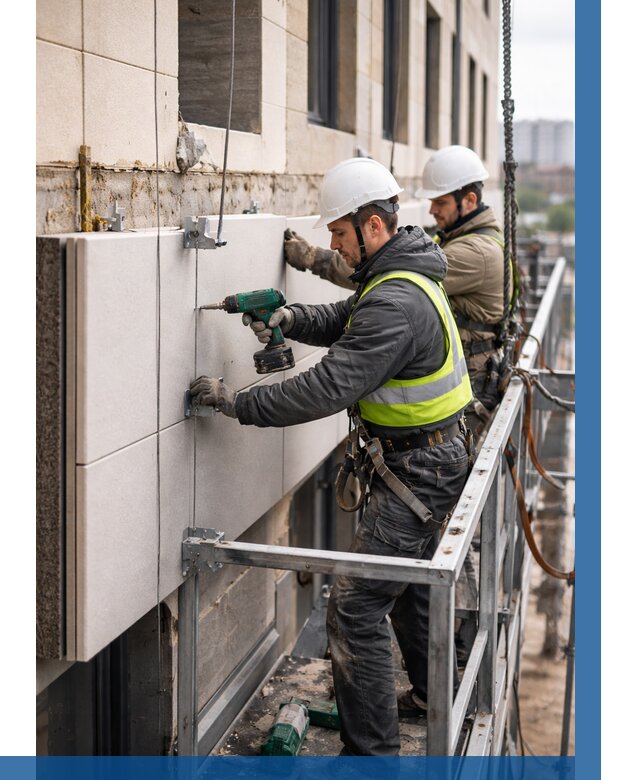 Монтаж фасадных термопанелей в Анапе от 1558 р. | ВЫСОТНИК-Нпа