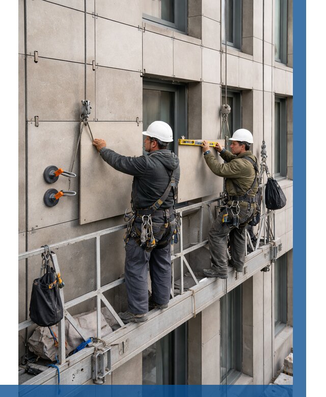 Монтаж керамогранита на фасад в Анапе от 2596 р. | ВЫСОТНИК-Нпа