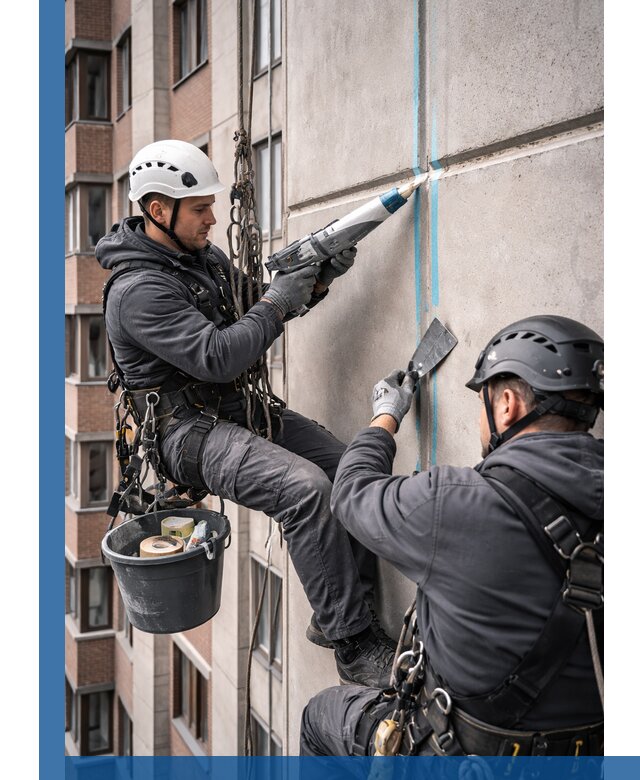 Вторичная герметизация швов фасада и кровли в Анапе