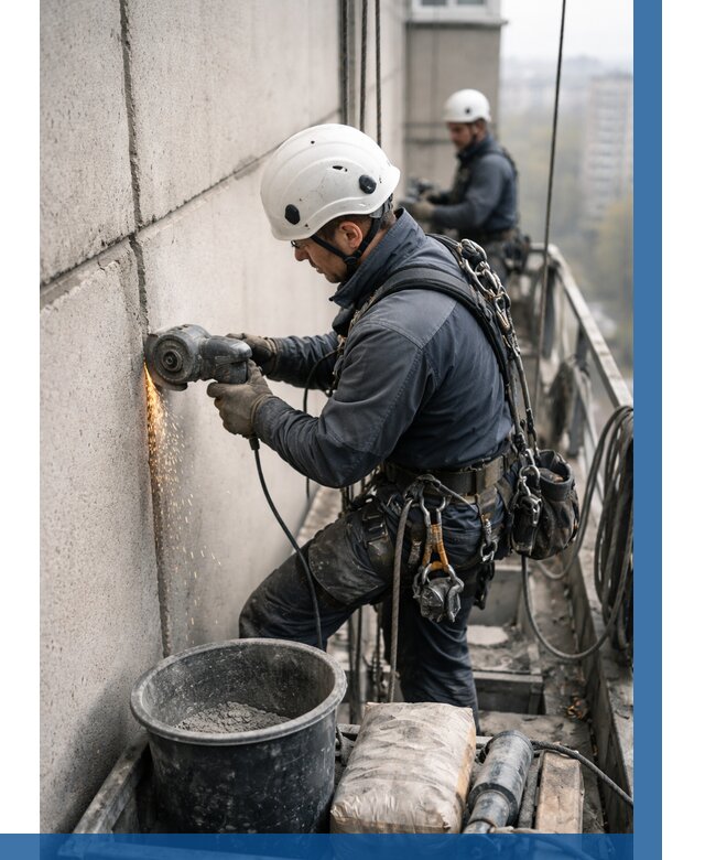 Штробление межпанельных швов в Анапе от 1246 р. | ВЫСОТНИК-Нпа