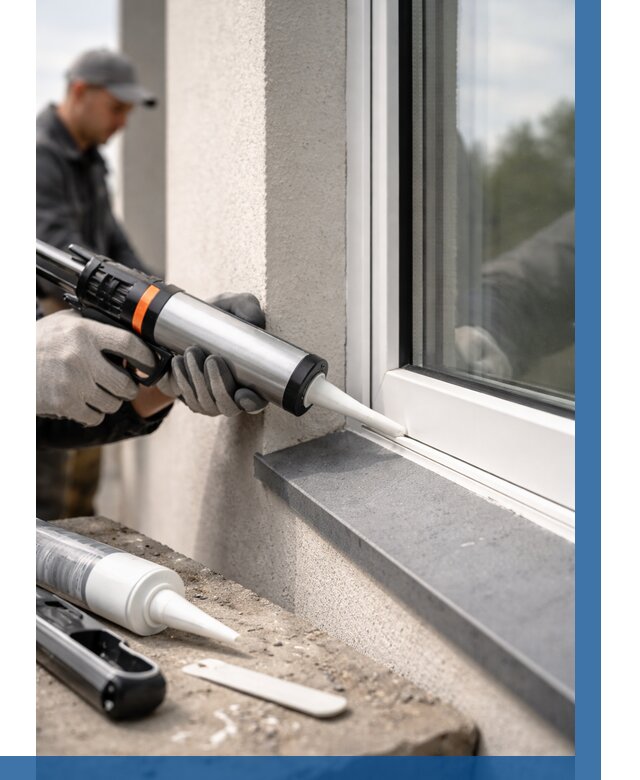 Герметизация монтажных швов окон в Анапе от 675 р. | ВЫСОТНИК-Нпа
