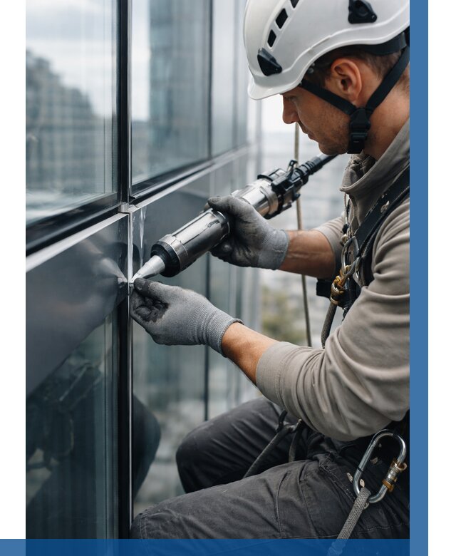 Герметизация стыков витража в Анапе от 1246 р. | ВЫСОТНИК-Нпа