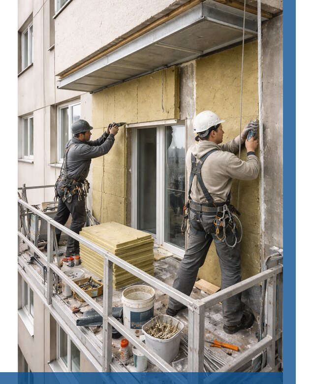 Утепление балкона снаружи в Анапе от 1661 р. под ключ ВЫСОТНИК-Нпа