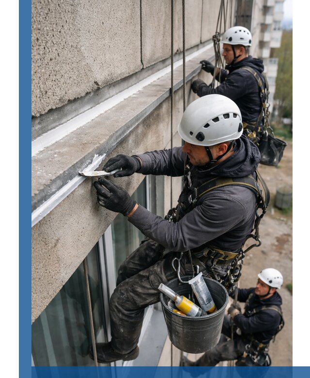 Герметизация примыкания балкона в Анапе под ключ с гарантией