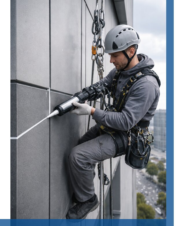 Герметизация стыков фасадных панелей в Анапе от 6750 р.| ВЫСОТНИК-Нпа