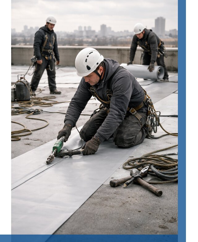 Ремонт мембранной кровли в Анапе от 1869 р./м2 | ВЫСОТНИК-Нпа