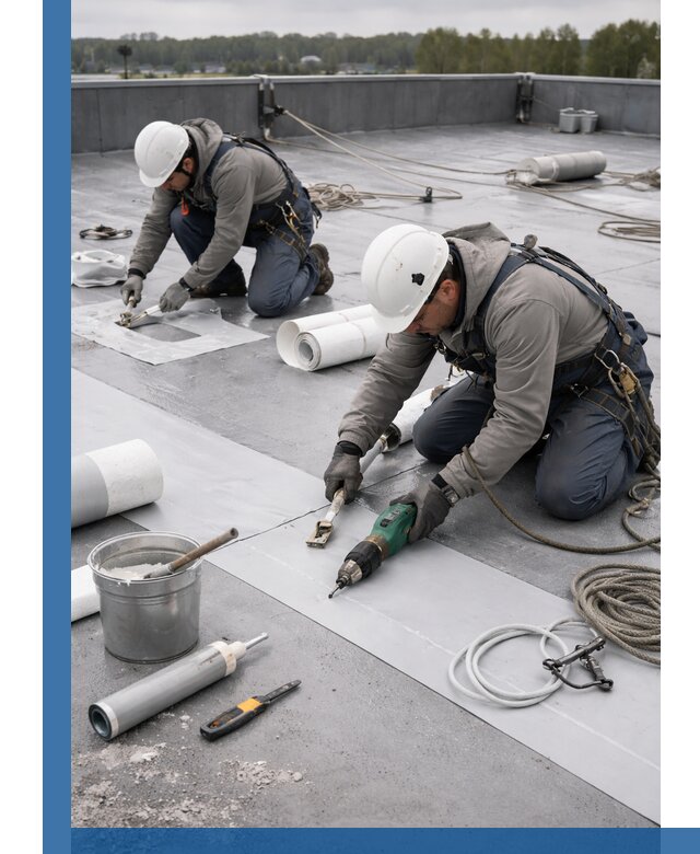 Ремонт мембранной кровли в Анапе качественно и с гарантией