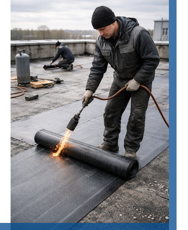 Ремонт наплавляемой кровли в Анапе от 727 р. | ВЫСОТНИК-Нпа