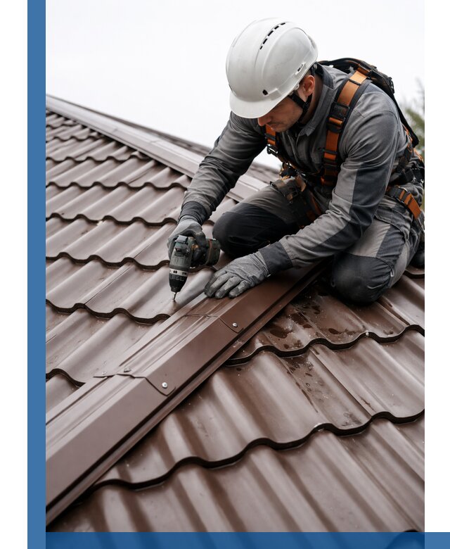 Ремонт металлочерепицы на крыше в Анапе профессионально