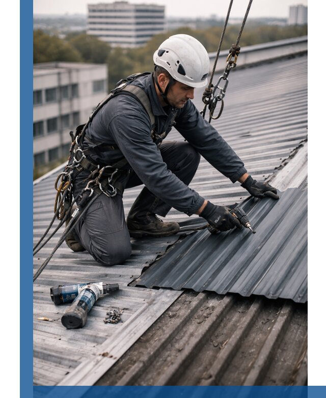 Ремонт профнастила на кровле в Анапе, работы под ключ