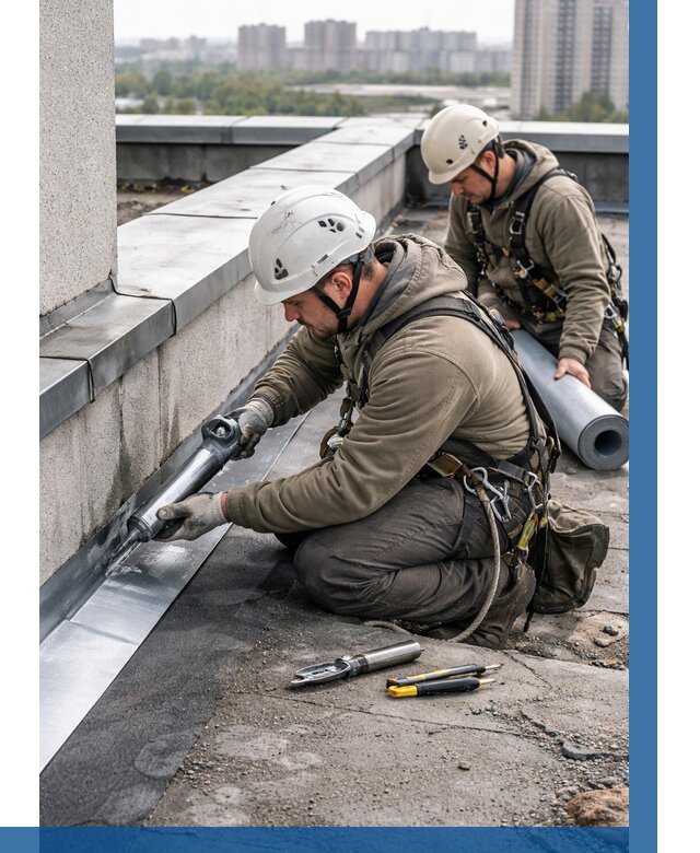 Ремонт кровельных примыканий в Анапе от 1246 р. | ВЫСОТНИК-Нпа