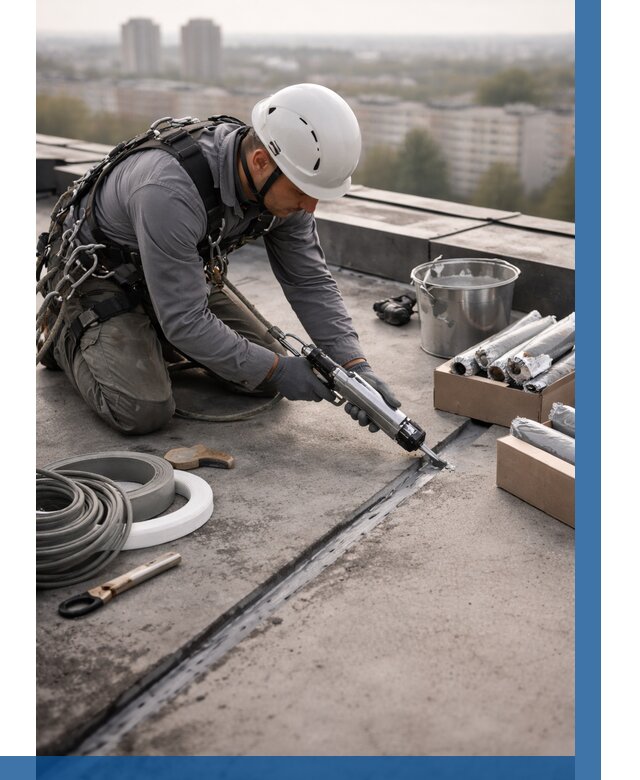 Герметизация швов кровли в Анапе от 467 р./м2 | ВЫСОТНИК-Нпа