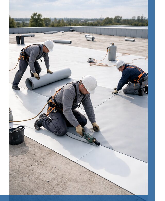 Монтаж мембранной кровли под ключ в Анапе от 1246 р. | ВЫСОТНИК-Нпа