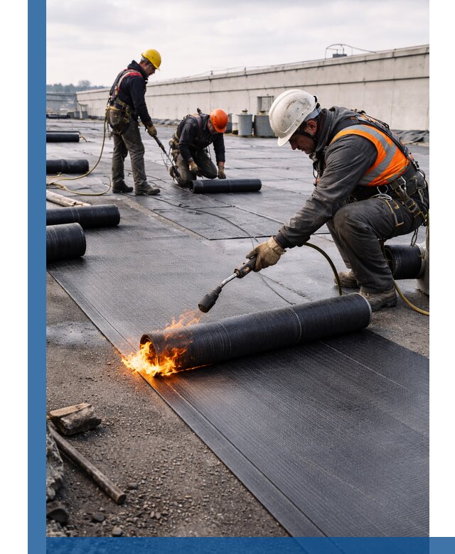 Монтаж наплавляемой кровли в Анапе профессионально