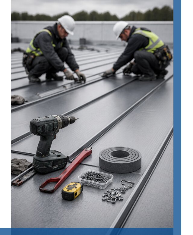 Монтаж фальцевой кровли в Анапе от 1869 р. | ВЫСОТНИК-Нпа