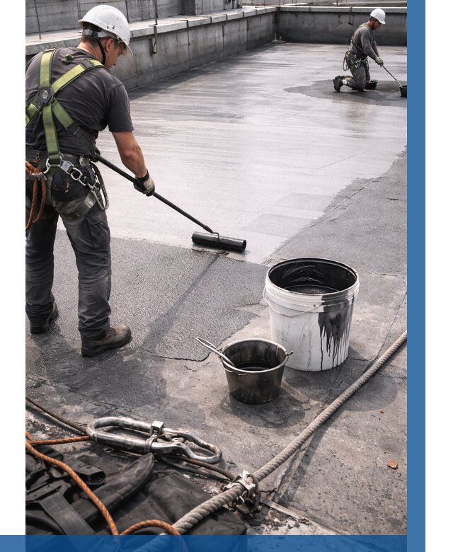 Гидроизоляция кровли жидкой резиной в Анапе от 519 р. | ВЫСОТНИК-Нпа