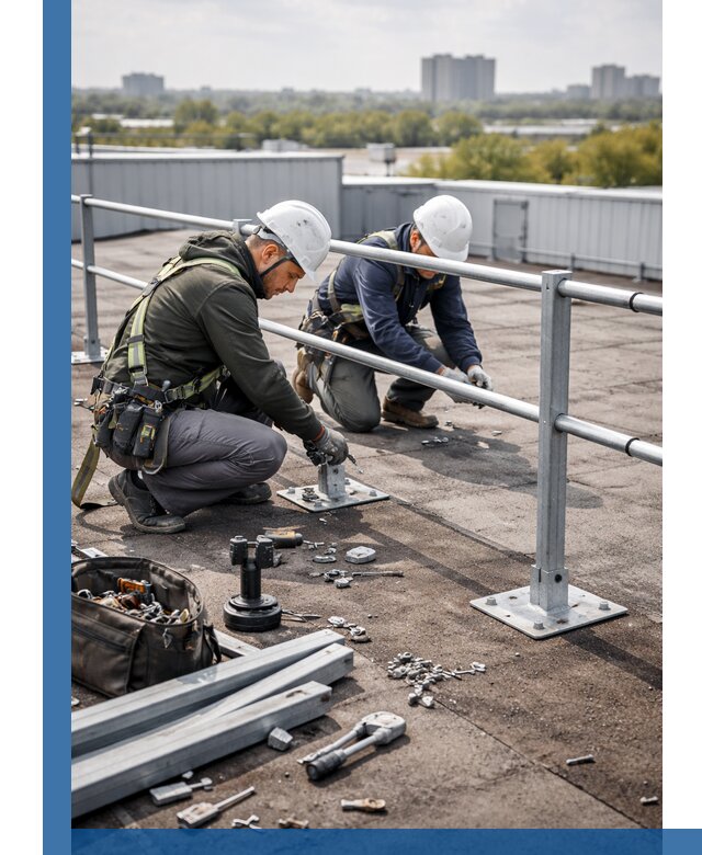 Монтаж кровельного ограждения в Анапе под ключ с гарантией