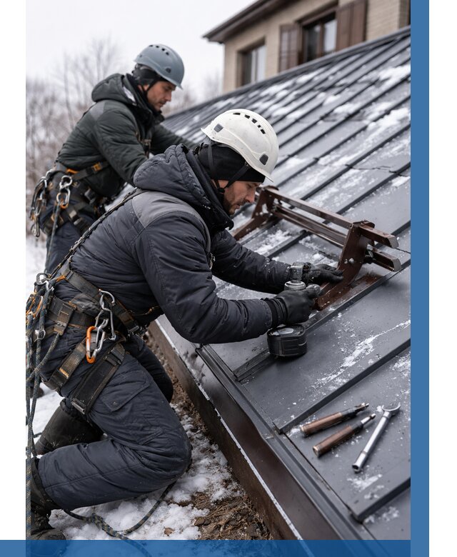 Монтаж снегозадержателей в Анапе от 467 р. | ВЫСОТНИК-Нпа