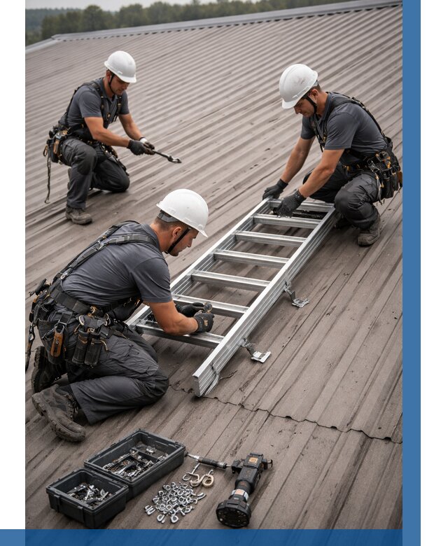 Монтаж кровельной лестницы в Анапе от 4673 р. | ВЫСОТНИК-Нпа