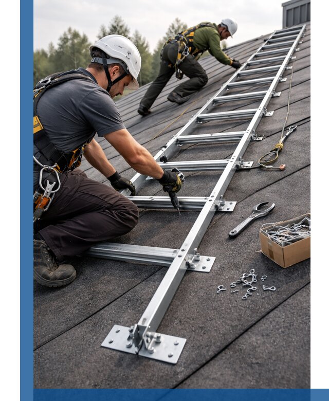 Профессиональный монтаж кровельной лестницы в Анапе под ключ