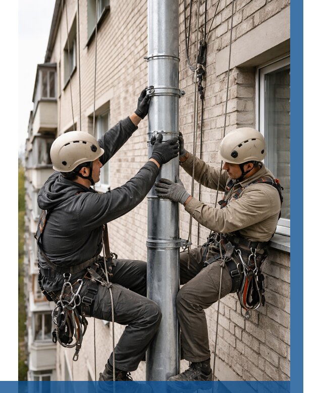 Замена водосточных труб в Анапе от 6750 р. | ВЫСОТНИК-Нпа