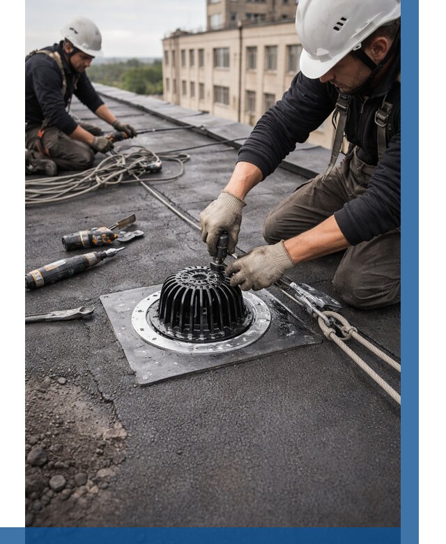 Установка водосточных воронок в Анапе цена от 3634 р. | ВЫСОТНИК-Нпа