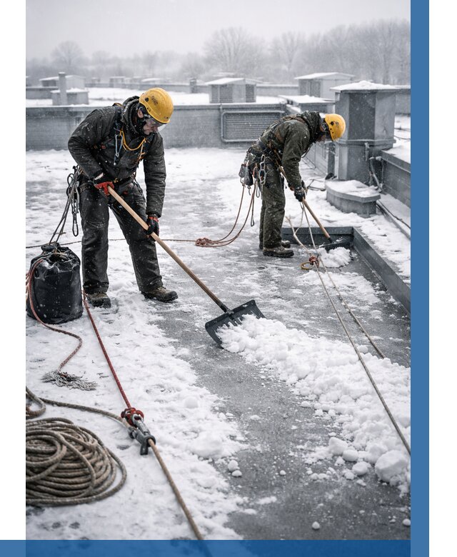 Очистка крыши от снега в Анапе от 7788 р. | ВЫСОТНИК-Нпа