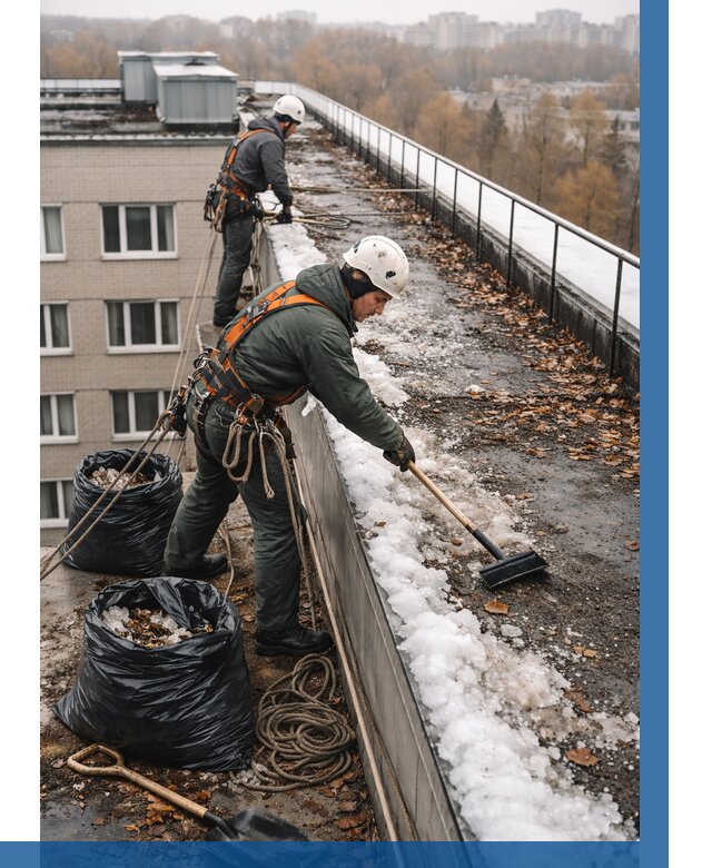 Очистка кровли по периметру в Анапе от 571 р. | ВЫСОТНИК-Нпа