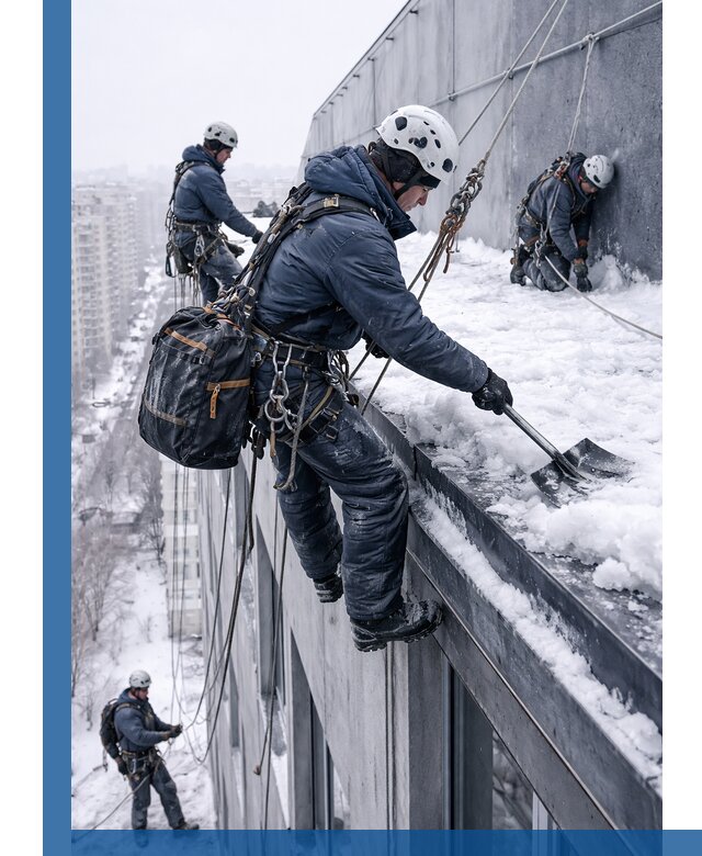 Абонентское обслуживание кровли зимой в Анапе регулярный уход