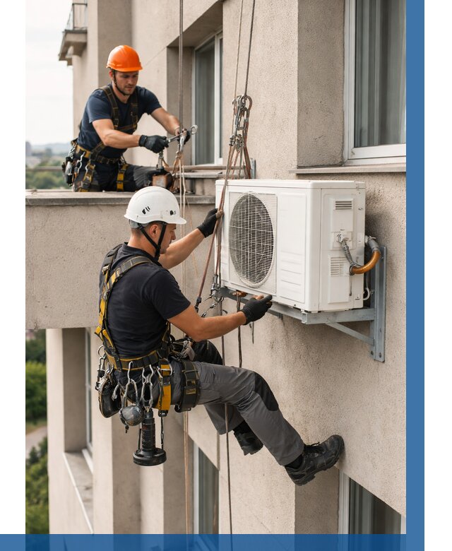 Монтаж внешнего блока кондиционера в Анапе от 6750 р. | ВЫСОТНИК-Нпа