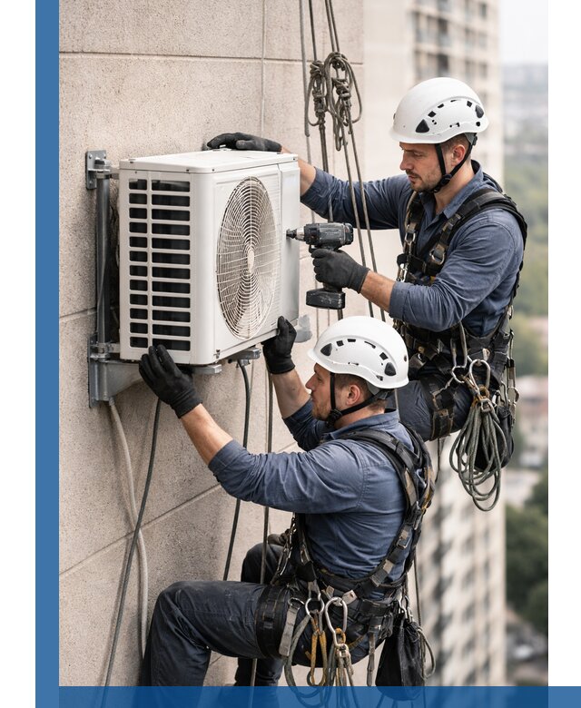 Монтаж внешнего блока кондиционера в Анапе установка и крепление