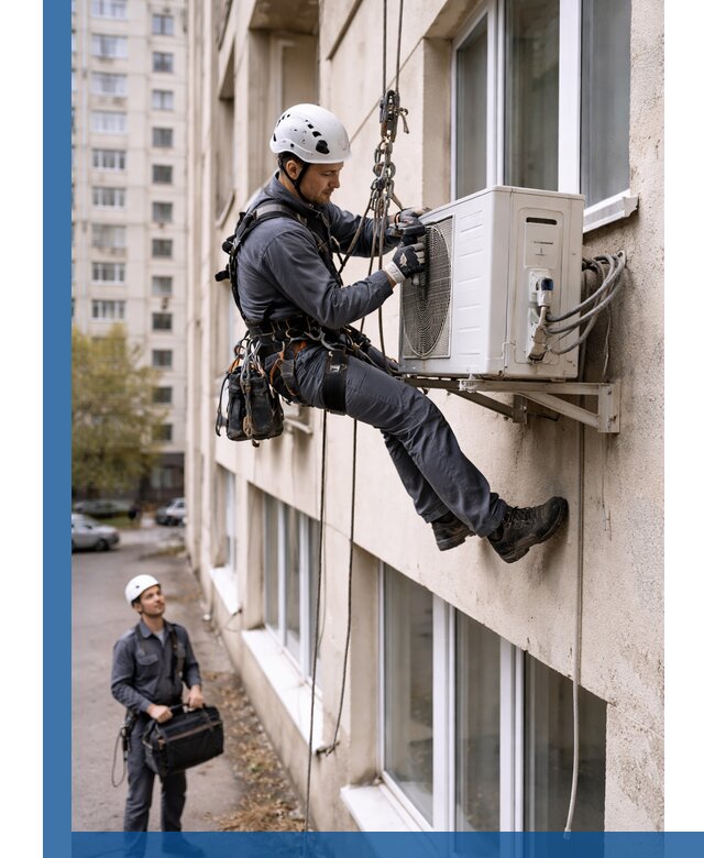 Демонтаж внешнего блока кондиционера в Анапе профессионально