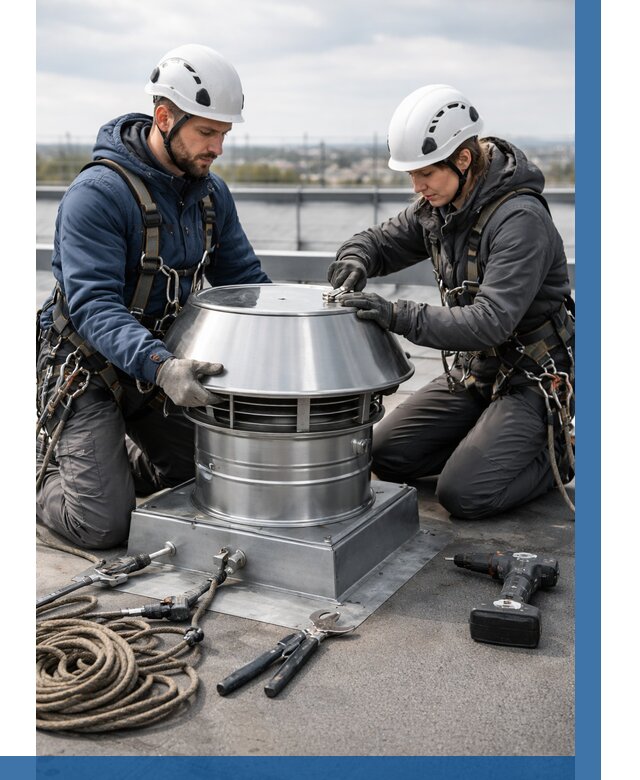 Установка дефлекторов на кровле в Анапе от 4673 р. | ВЫСОТНИК-Нпа