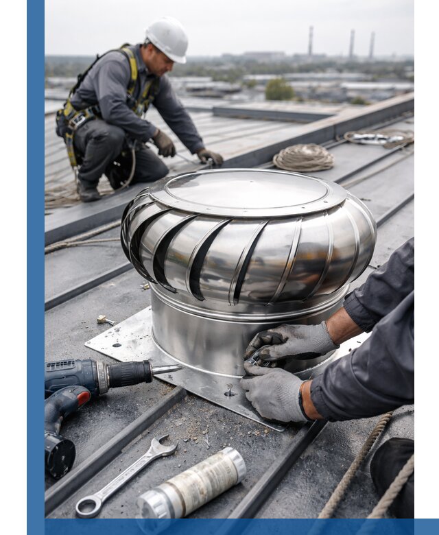 Установка дефлекторов на кровле в Анапе профессионально