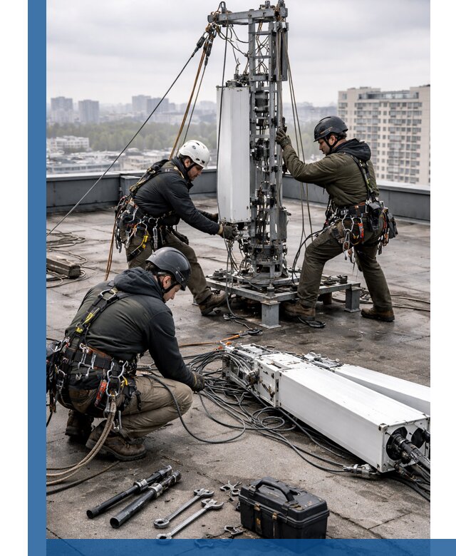 Демонтаж антенн на крыше зданий в Анапе с гарантией