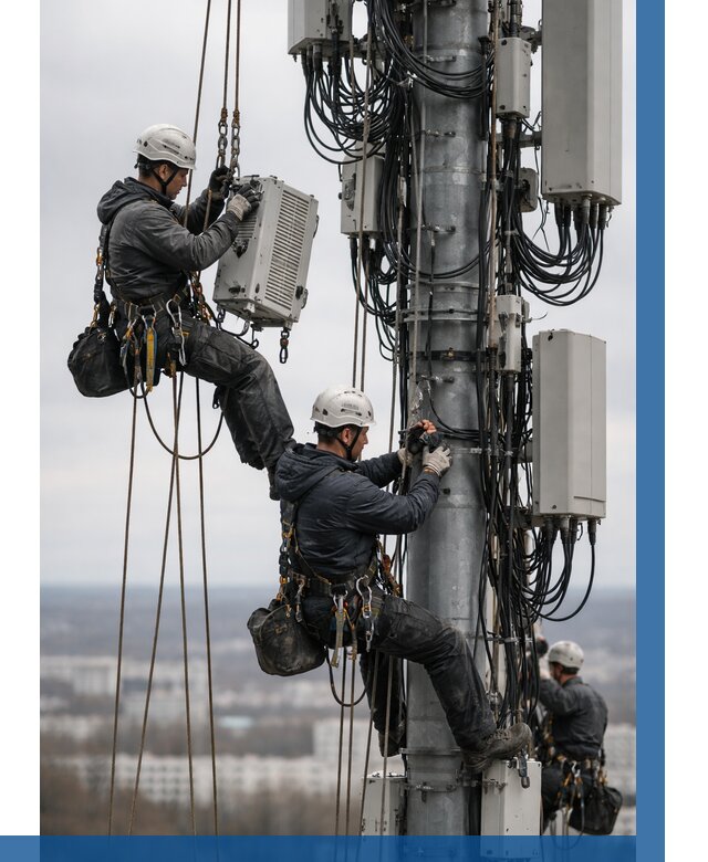Монтаж оборудования связи на мачте в Анапе от 7788 р. | ВЫСОТНИК-Нпа